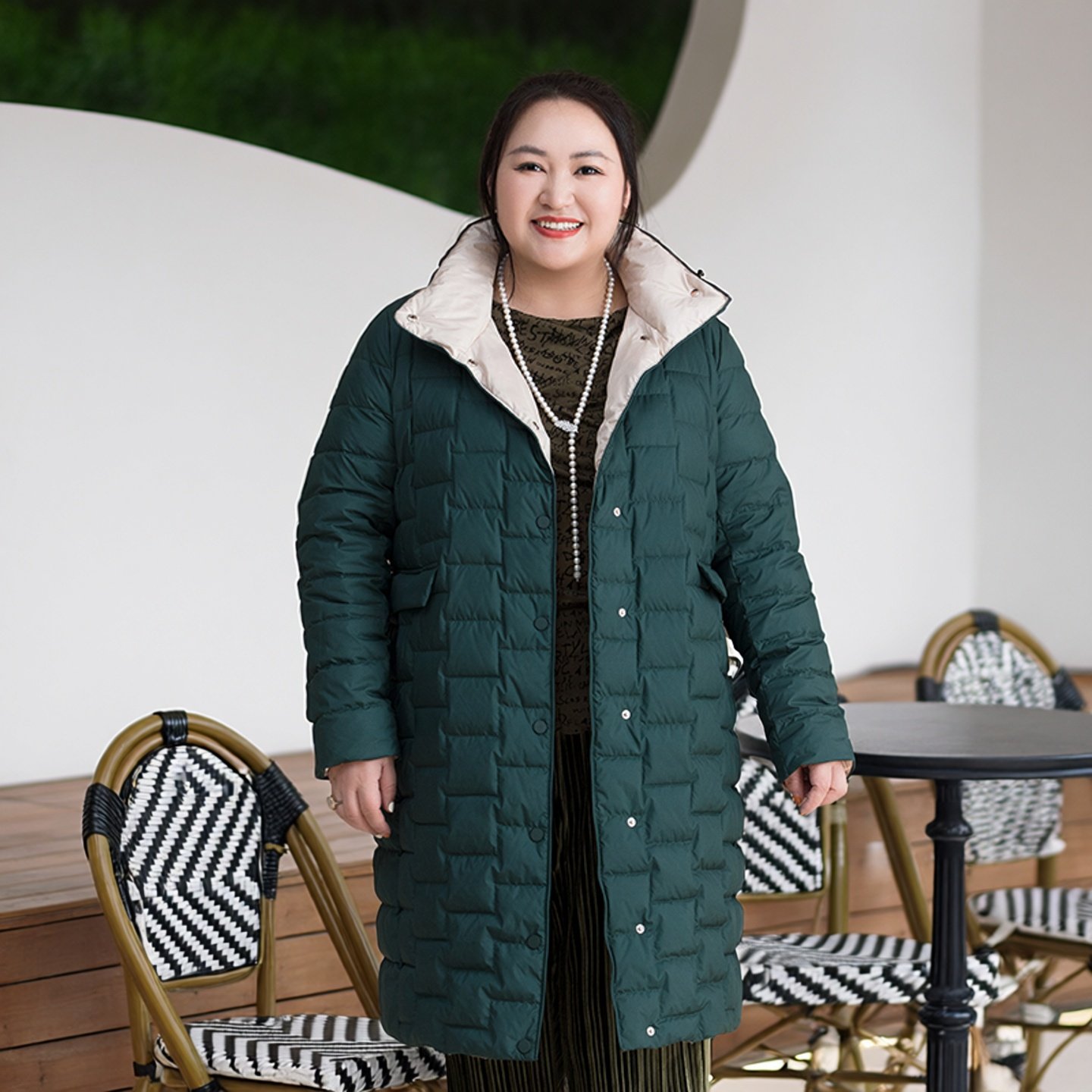 【90白鹅绒】美丽客栈特大码胖mm高端羽绒服加肥加大女中长款外套,淘宝优惠券,粉丝福利购,淘宝优惠卷