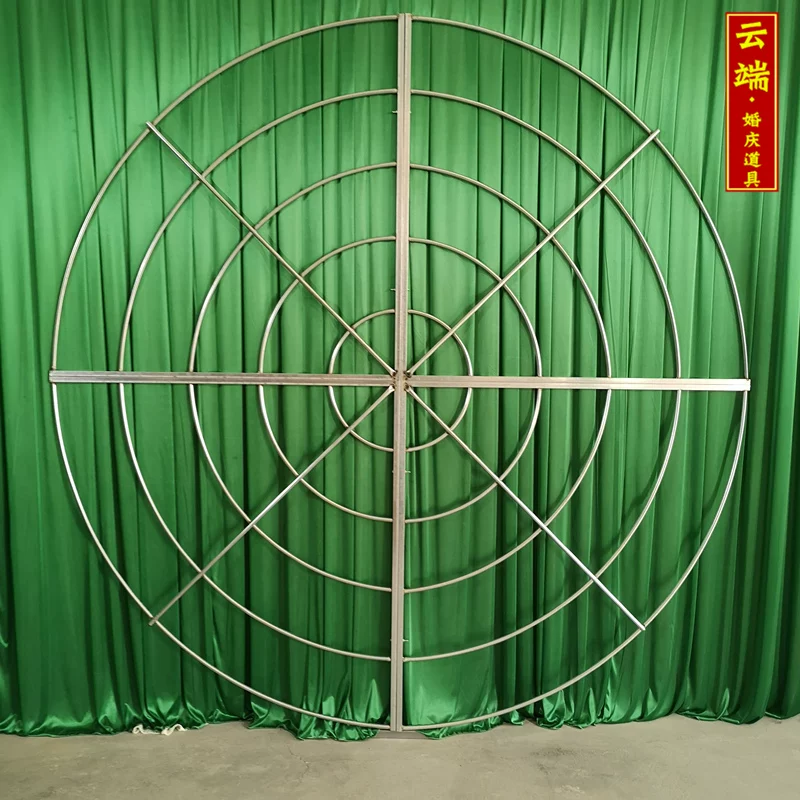 Ceiling ring rack iron galvanized five-layer ring wire curtain rack Ferris wheel ceiling gauze decorative rack wedding props