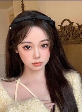 英伦风蝴蝶结发箍女夏季