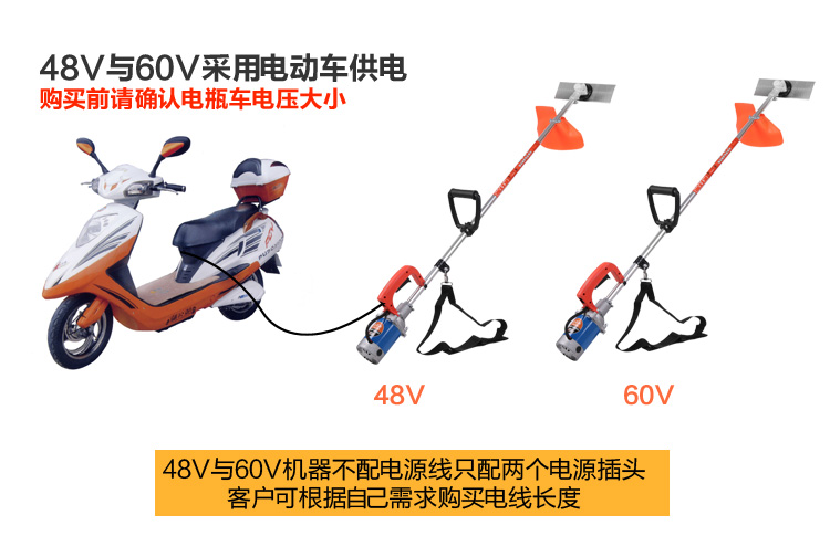 24V48V60V72V充电式电动背负式园林割草机除草机打草机锂电割灌机-图0