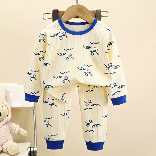 Discount store special offer clearance autumn warm pure cotton home clothes autumn clothes and long trousers set