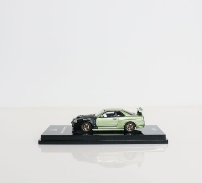 【现货】INNO 1:64日产天际线 GT-R R34 M-SPEC仿真合金车模型-图1