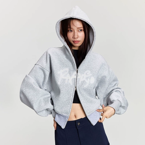 RAPPEYE Короткая дизайнерская толстовка с капюшоном для отдыха, кардиган, куртка, тренд сезона