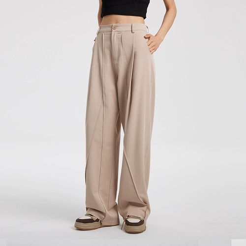 RAPPEYE Штаны для отдыха, оверсайз, высокая талия, свободный прямой крой, стройный силуэт