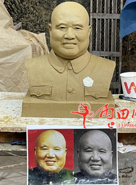 玻璃钢人物雕塑铸铜像头像胸像半身肖像校园历史名人展馆摆件定制
