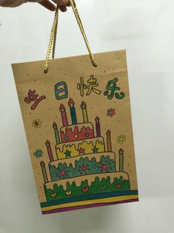 牛皮纸袋创意美劳diy手工制作儿童绘画材料幼儿园环境布置