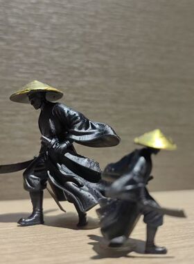 行者忍者刀客侠客寒江孤影江湖故人撑伞美女微景观脂微缩物模型车