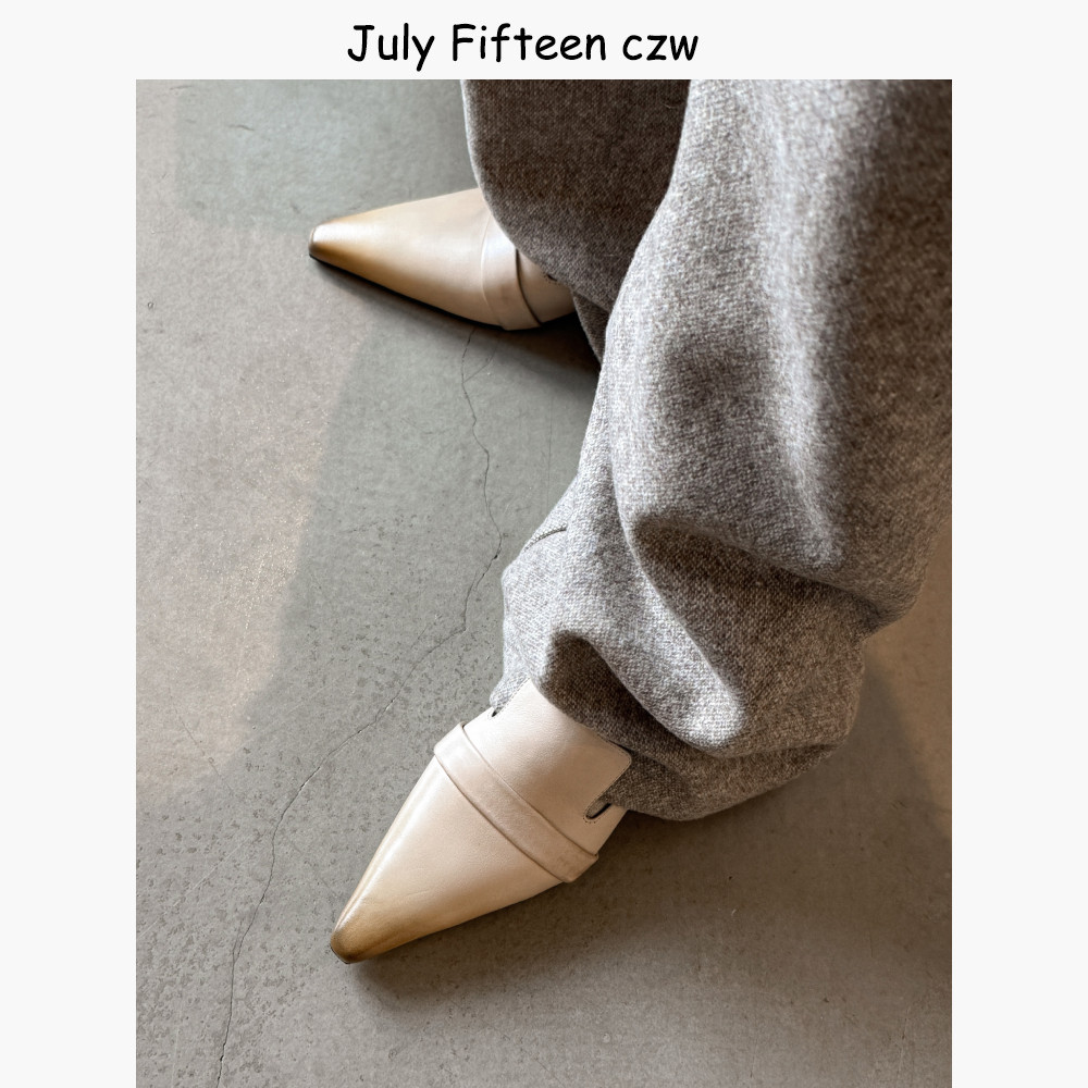 头层牛皮轻奢风尖头3.5cm猫跟乐福鞋女2026春季新款气质单鞋通勤,淘宝优惠券,粉丝福利购,淘宝优惠卷