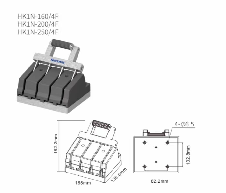 南菱三相光伏并网隔离转换闸刀开关HK1N 160A 200A250A紫铜 - 图3