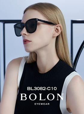 暴龙猫眼框太阳镜黑超板材百搭墨镜女防紫外线偏光镜BL3082/3113