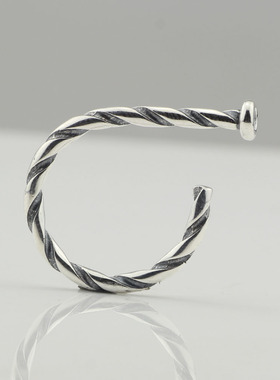 s925纯银螺丝戒指螺旋变幻