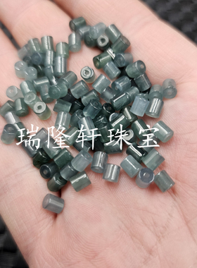 翡翠玉a货路路通玉石散珠