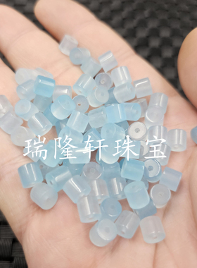 海蓝宝路路通玉石散珠蓝水