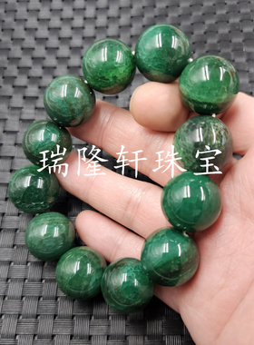 绿冰花玛瑙圆珠玉石手链