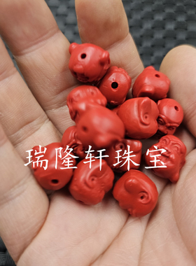 仿朱砂佛头仿玉石散珠