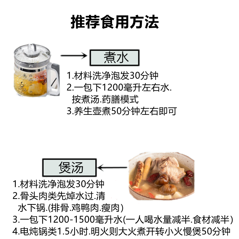 海底椰雪梨无花果汤包茅根竹蔗水润燥下火养生壶糖水茶材料包 - 图2