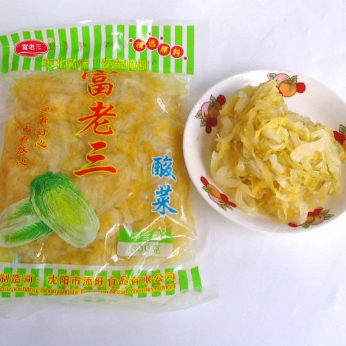 东北酸菜 富老三酸菜丝 深窖腌制大白菜自然发酵 300克*27袋 - 图3