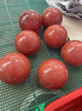 双aa级10cm天然红水晶球摆件 红色水晶球客厅卧室厨房玄关摆件