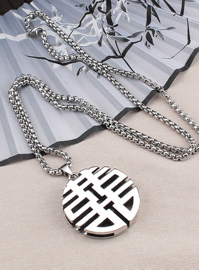 莲花大象长款毛衣简约百搭项链