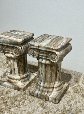 YOU物中式雕塑柱子摆件酒店会所样板房茶几餐桌家居装古典饰品