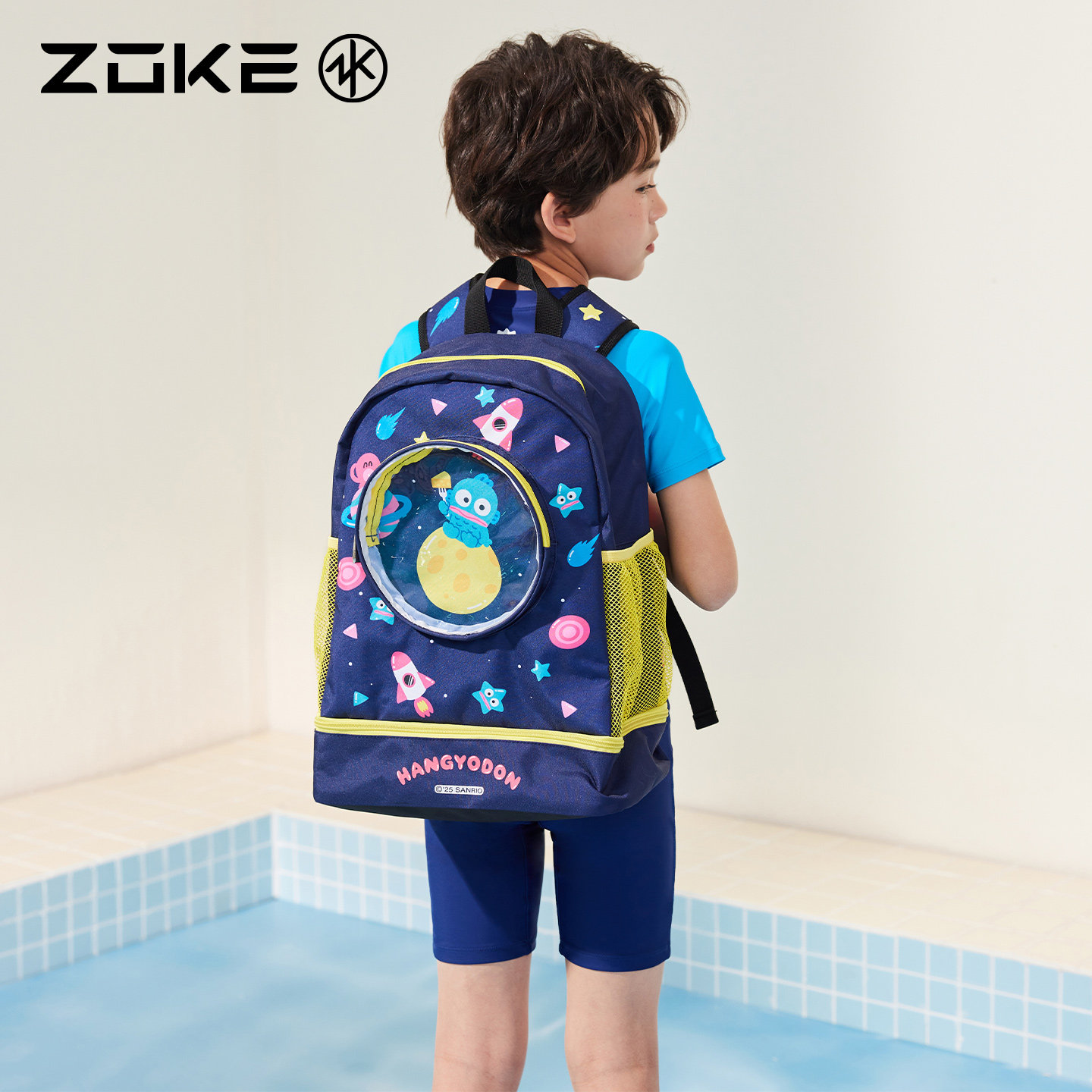 洲克游泳专用包干湿分离大容量zoke半鱼人男童游泳训练防水双肩包,淘宝优惠券,粉丝福利购,淘宝优惠卷