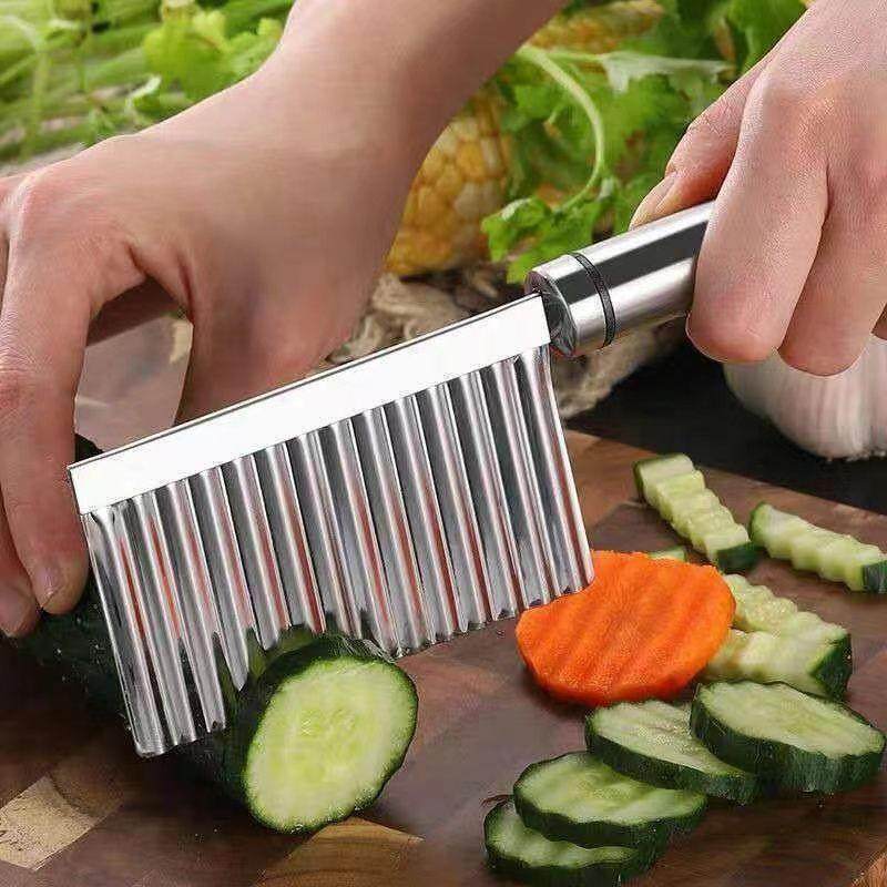 不锈钢狼牙土豆刀切土豆波浪刀厨房家用切菜神器花式切条器,淘宝优惠券,粉丝福利购,淘宝优惠卷