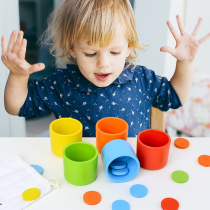 Mon Early Teach Toddler Color Classification Cup Puzzle Baby Cognition Quantity Tabletop Game Toy Teaching Aids In Small Class