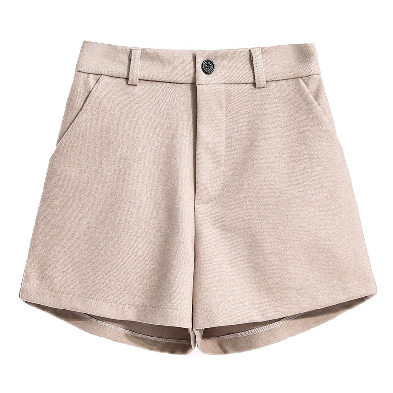 秋冬女装新款休闲阔腿宽松显瘦高腰短裤胖mm大码外穿洋气毛呢靴裤,淘宝优惠券,粉丝福利购,淘宝优惠卷