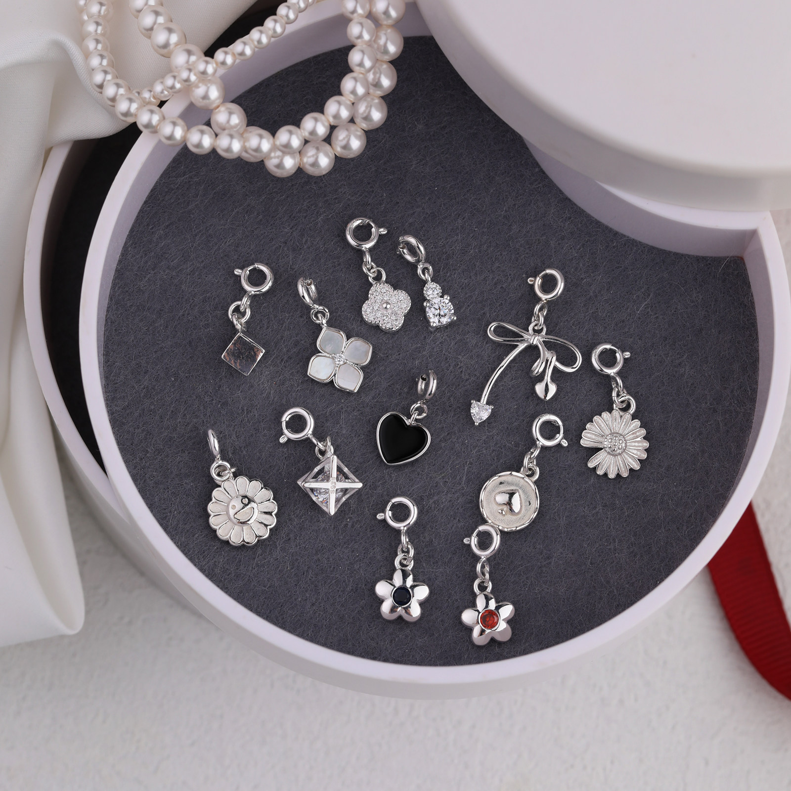 NNU小米珠baby珍珠项链吊坠可拆卸单坠精致百搭S925银饰素链配饰,淘宝优惠券,粉丝福利购,淘宝优惠卷