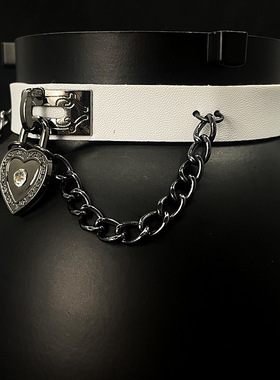 【生动的面容】欧美choker朋克风皮质项圈颈带原宿风项链锁骨链