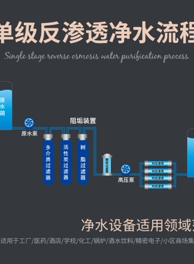 反渗透RO膜水处理设备大型商用工业纯水机食品厂直饮净水器树脂