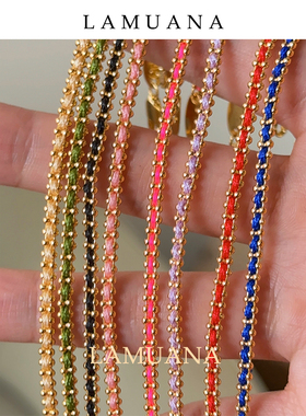 LAMUANA意大利高品质彩色手绳编制手链小众设计彩色手串女82710