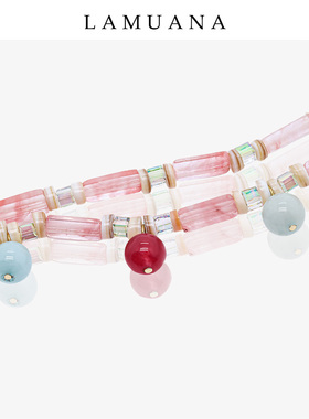 LAMUANA天然石彩珠项链
