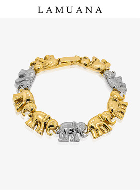 LAMUANA吉象如意小象系列复古项链新款象群颈链小众设计高级感女