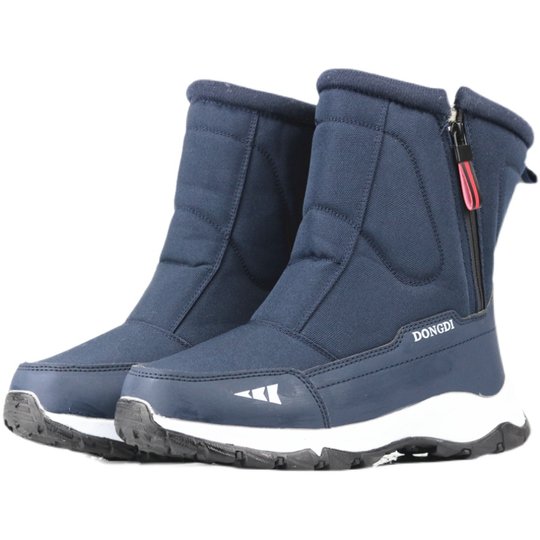 2025冬季户外中筒棉靴子东北男士加绒加厚防水防滑雪地靴拉链女鞋