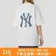MLB male and female couples short-sleeved 25 new style NY presbyopic large label round neck loose top sports T-shirt 3ATSM0653