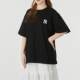MLB black presbyopic short-sleeved men and women new NY big logo on the back couple tops sports T-shirt 3ATSM0653