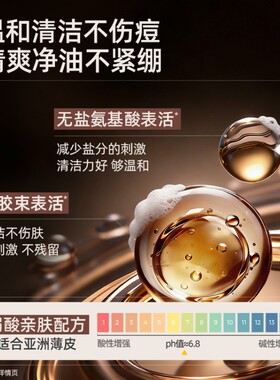 屈臣氏C咖胶态硫净痘温和洁面泡沫130ml植萃舒缓温和清爽官方正品