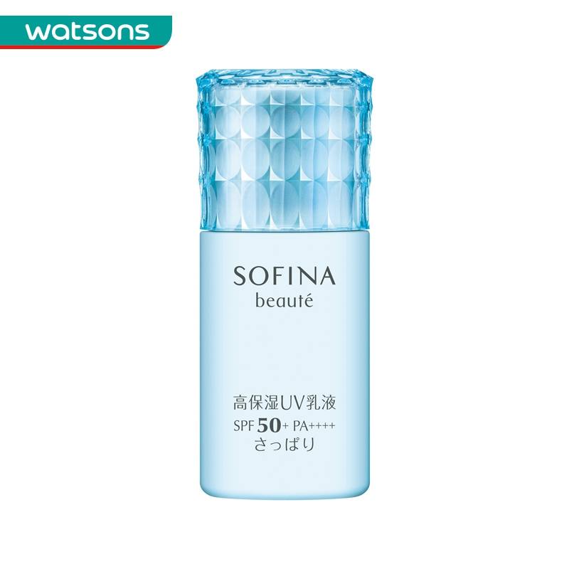 屈臣氏官方旗舰店【屈臣氏】sofina苏菲娜倍护清爽防晒乳SPF50+补水保湿进口蓝小花0