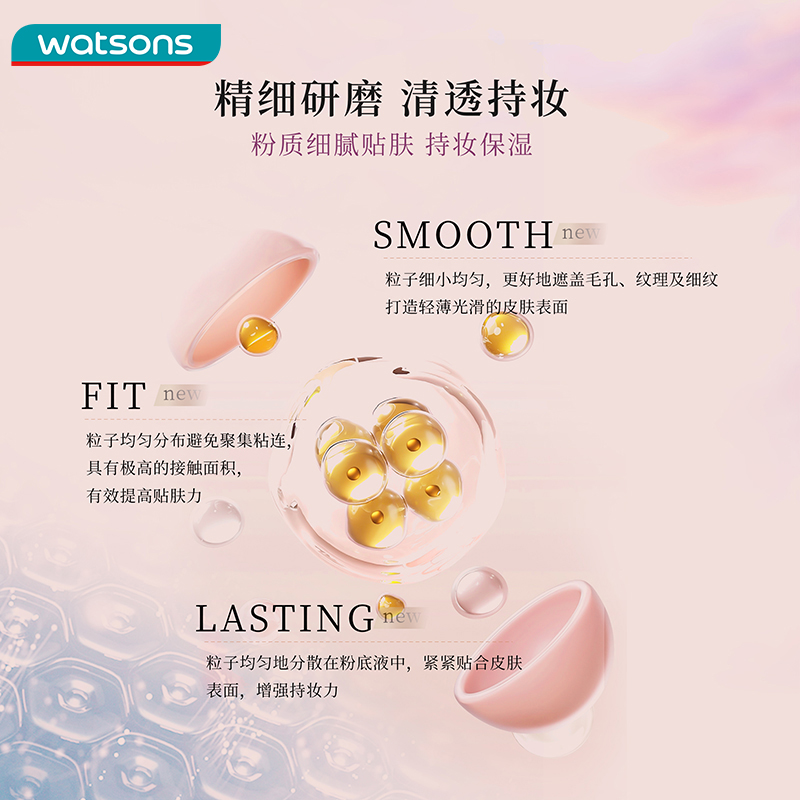 新品屈臣氏骨胶原挚悠水漾粉底液 屈臣氏粉底液/膏