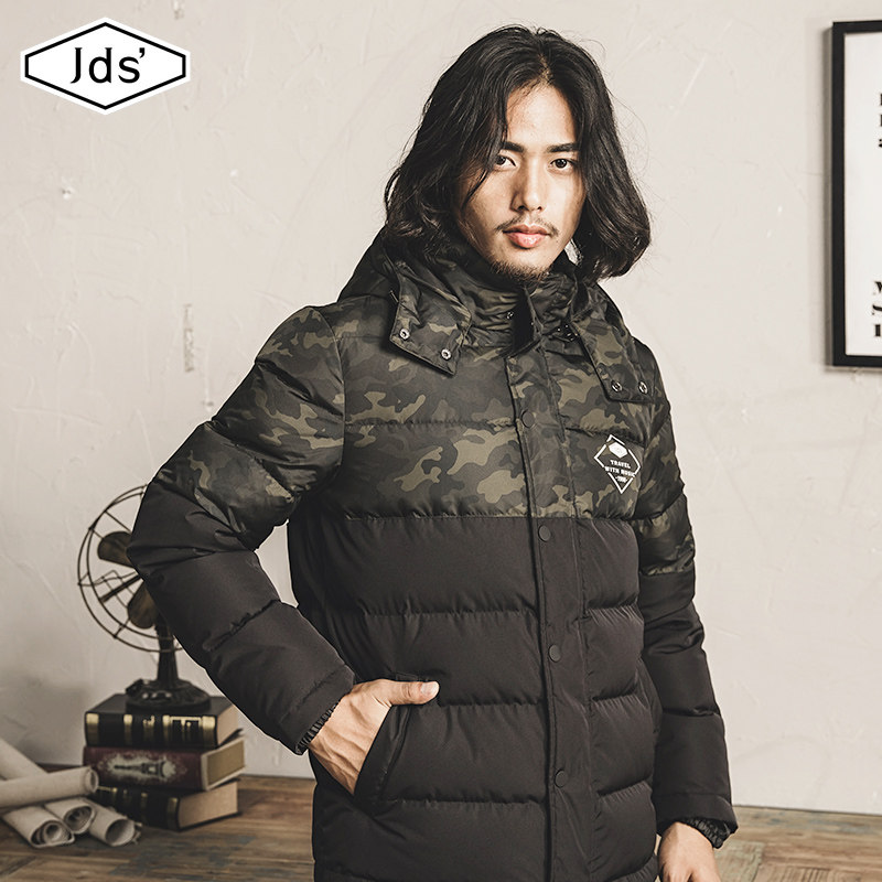 2020迷彩防水男士中长款连帽羽绒服 角斗士服饰羽绒服