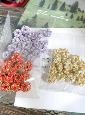 桃花线圈手工编织手绳项链配件
