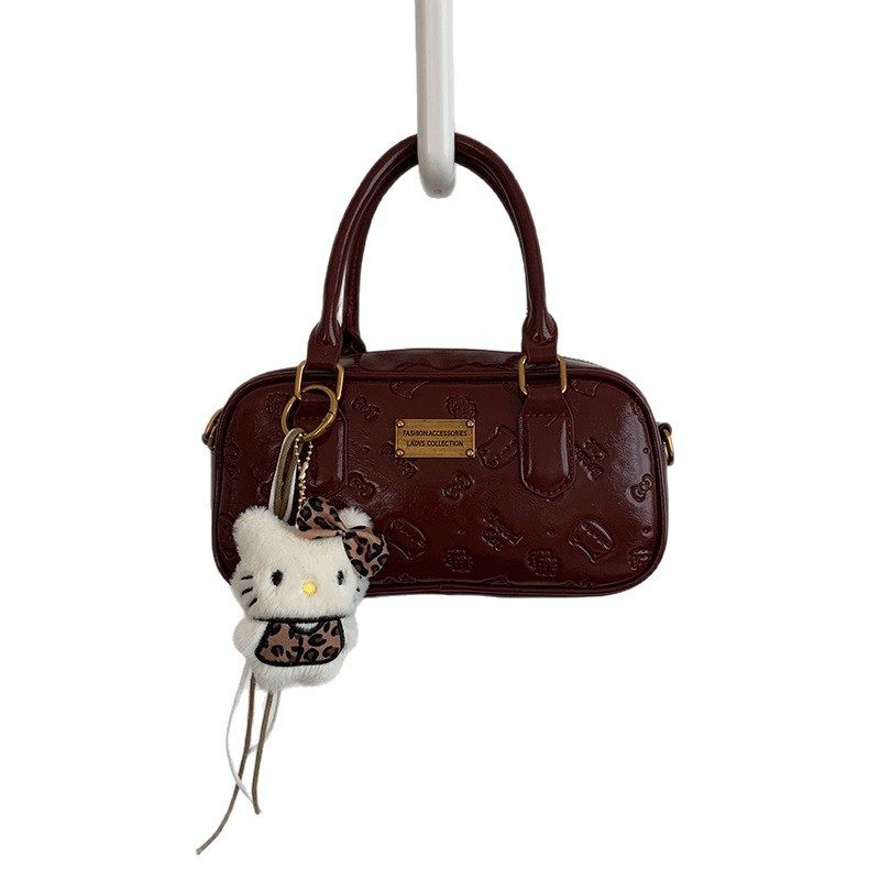 复古小众质感手提包女式小拎包2026新款卡通压花小方包百搭斜挎包,淘宝优惠券,粉丝福利购,淘宝优惠卷