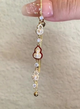 「春满福禄」新中式复古红色葫芦手链精致小众设计感时尚百搭手链