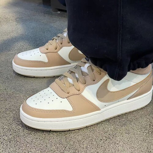 Nike高帮魔术贴板鞋 COURT BOROUGH 白蓝色运动鞋 CD7782-123-125 - 图1
