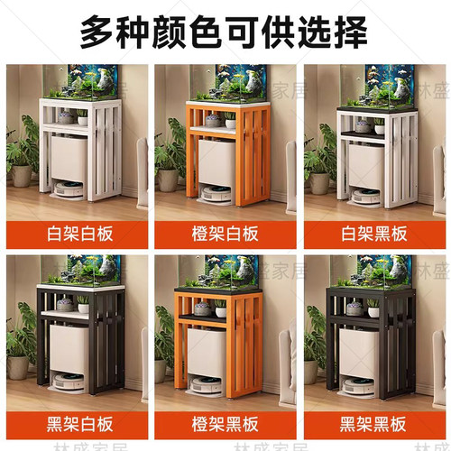 鱼缸架子专用底柜钢木底座定制双层水族箱架子超强承重置物落地架 - 图3