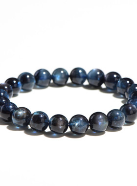 盖亚回声 天然魔鬼蓝蓝爆闪手链 梦幻海蓝宝散珠水晶手串