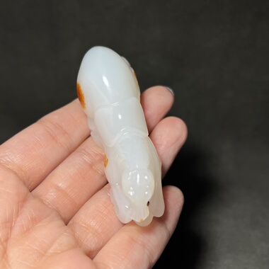 新疆和田玉白玉籽料马到成功吊坠苏工精品男女款玉器挂件 把件