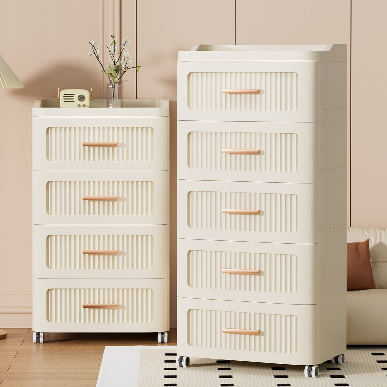 加厚抽屉式收纳柜家用客厅五斗柜多层卧室床头置物柜夹缝储物柜子,淘宝优惠券,粉丝福利购,淘宝优惠卷