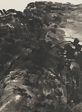黄宾虹山水画装饰画挂画黄山松谷